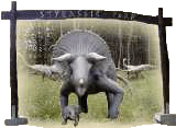 Triceratops im Eingang des Styrassic-Parks
